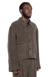 Ziggy Chen Chenille Cloth Cropped Worker Jacket Garmentory at Garmentory